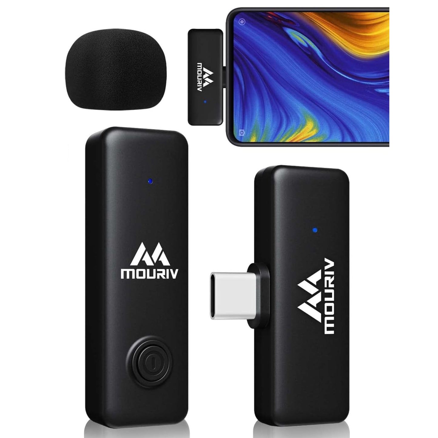 Micrófono de solapa inalámbrico profesional Mouriv