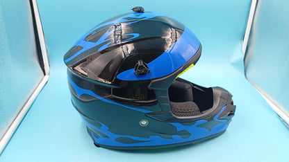 Casco de motocross para niños, con gafas y guantes, (USADO).