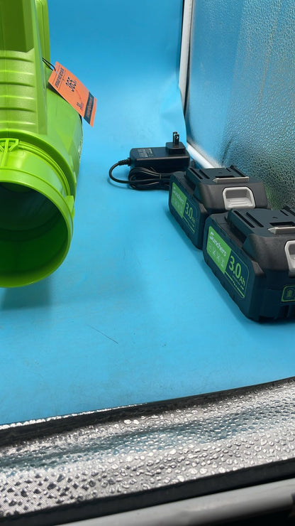 Soplador De Hojas Eléctrico Inalámbrico Con 2 Baterías De 3.0Ah