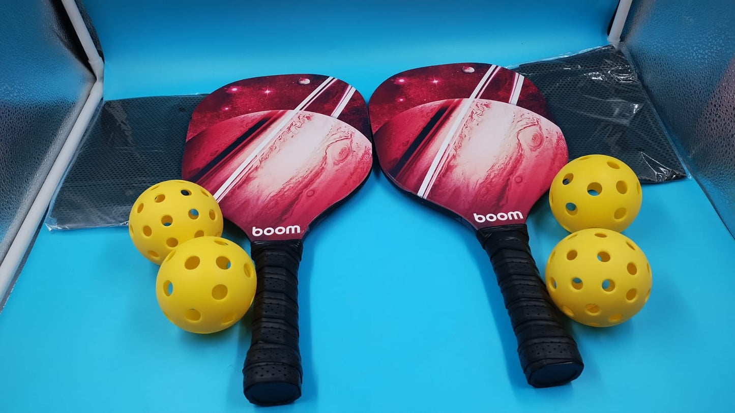 Paletas madera premium Pickleball bolsa transporte y pelotas