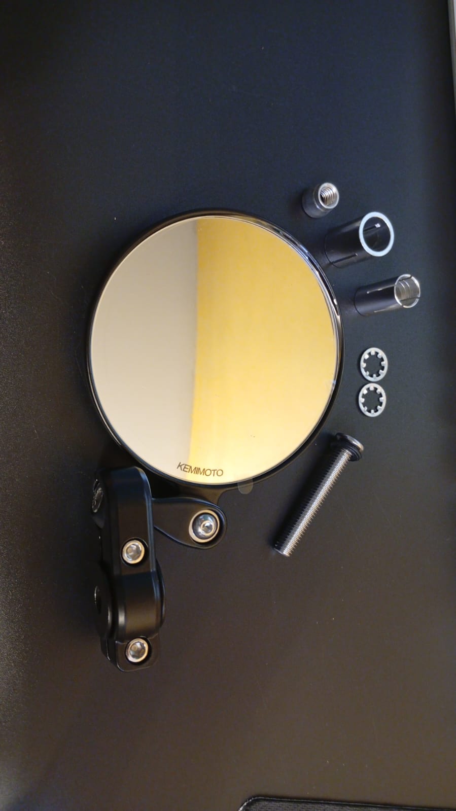 Espejos universales para motocicleta, 360°, KEMIMOTO, giratorios.