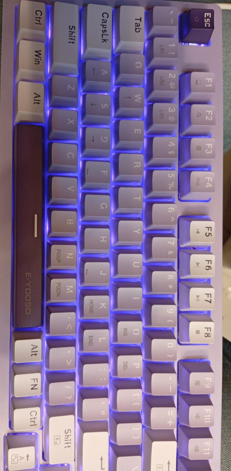 Teclado mecánico para juegos USB con cable, para juegos y trabajo.