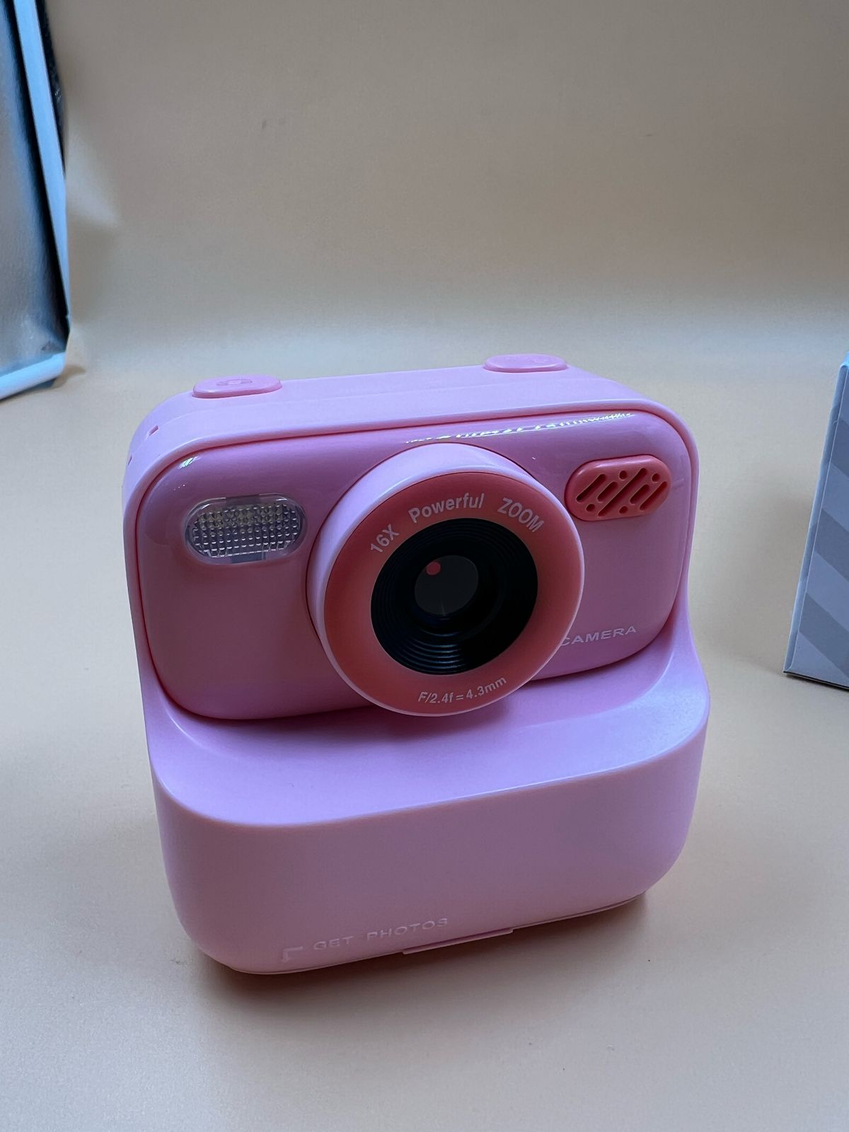 Cámara de fotos instantánea para niños color rosa