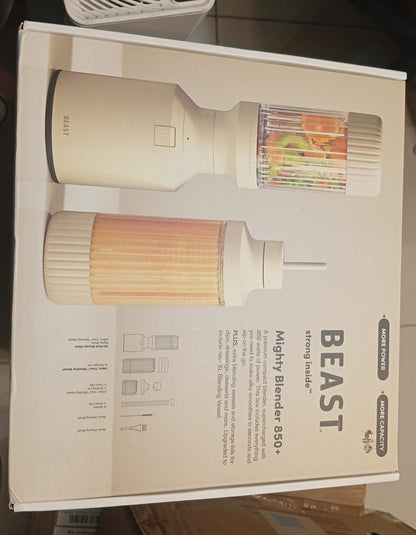 Licuadora Personal Beast 850+, Mezcla Hielo y Frutas Congeladas.