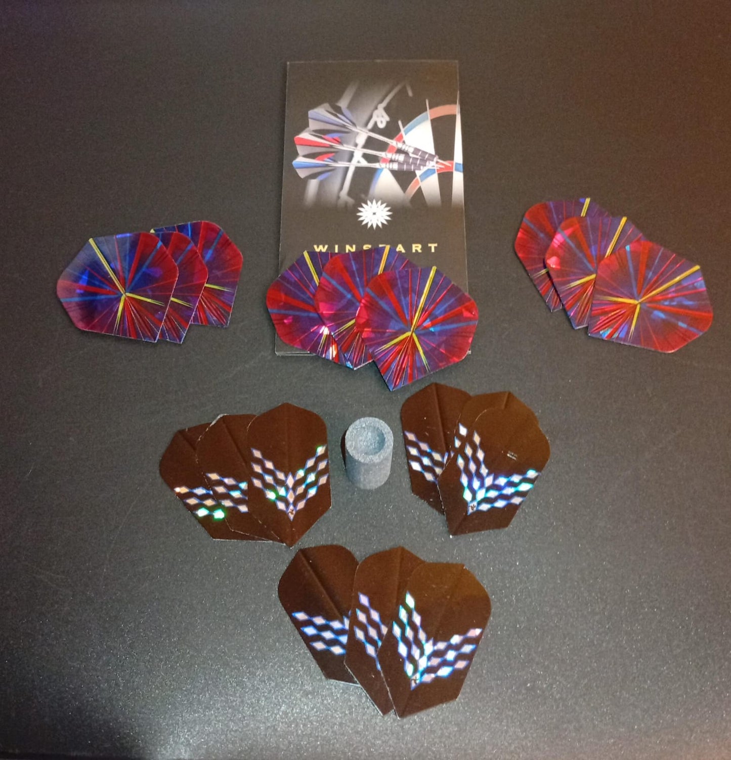 Juego de dardos con punta de acero WINSDART (paquete de 12).