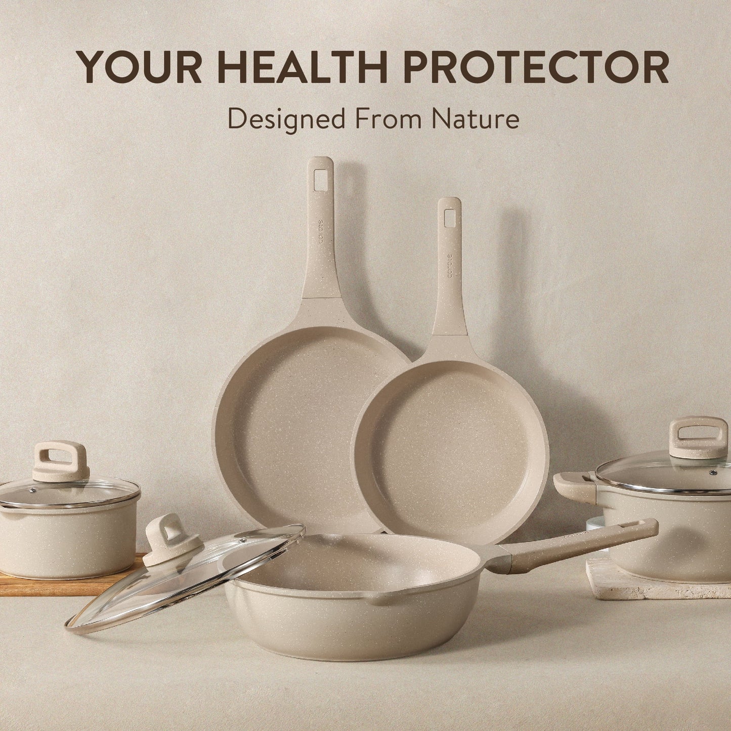 Carote Juego de Utensilios de Cocina Antiadherentes de 7 Piezas.