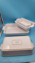 Cazuelas con asas Para Horno FOBENTA 4 Pzs Rectangulares Cerámica