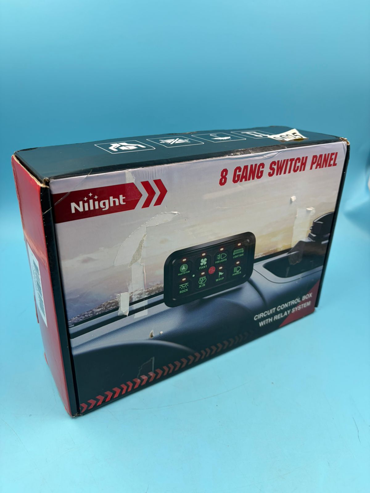 Panel de interruptores Nilight de 8 vías (USADO)