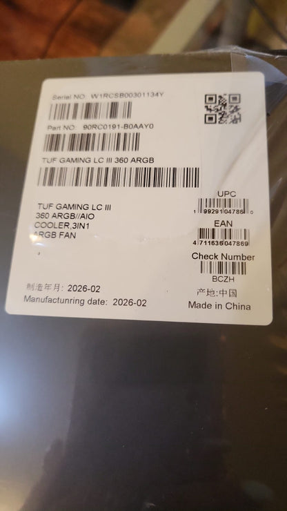 Enfriador Líquido Asus TUF LC III 360 ARGB LCD Negro