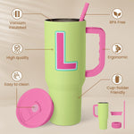 SANDJEST Vaso con monograma y asa, 40 onzas,