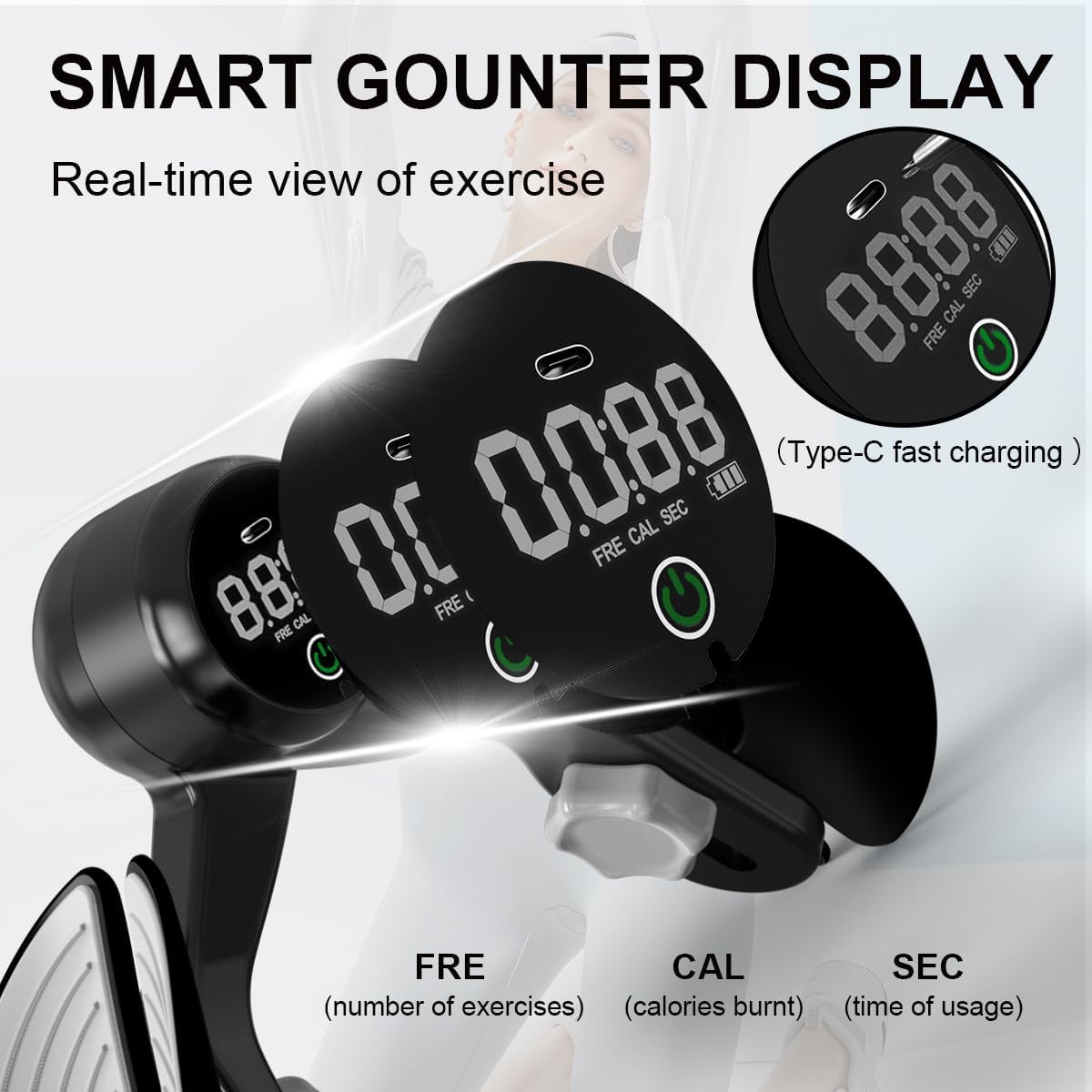 Entrenador de cadera con contador niveles resistencia