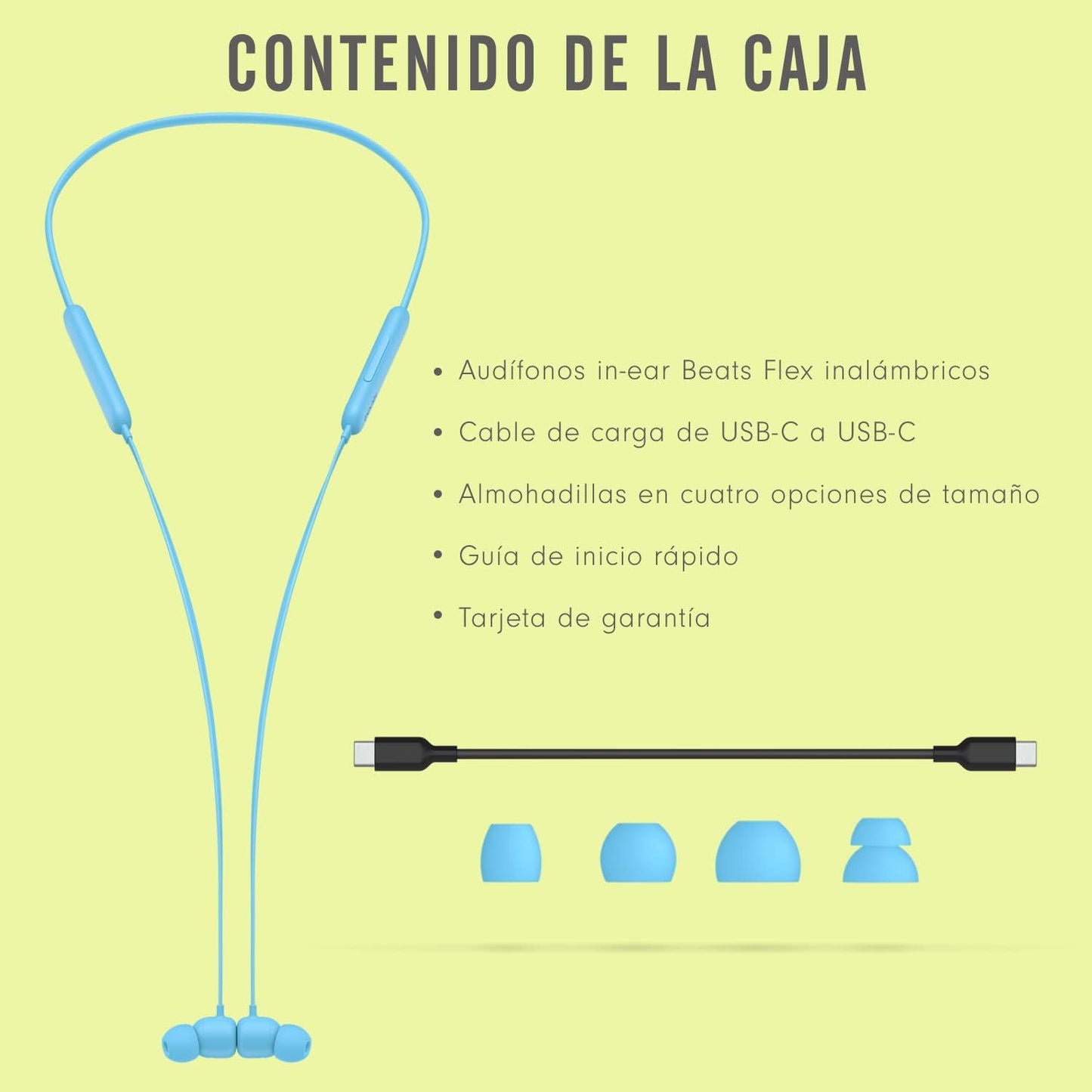 Beats Audífonos in-Ear Flex inalámbricos, magnéticos, Chip W1.