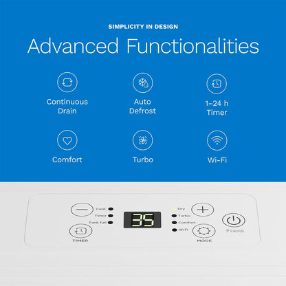 Deshumidificador Wi-Fi, 8 pintas, control avanzado, Homelabs (USADO)