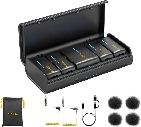 Mic Inalámbrico 7RYMS DW40, 4 Canales 48kHz/24bit (USADO)