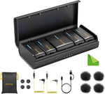 Mic Inalámbrico 7RYMS DW40, 4 Canales 48kHz/24bit, Estuche