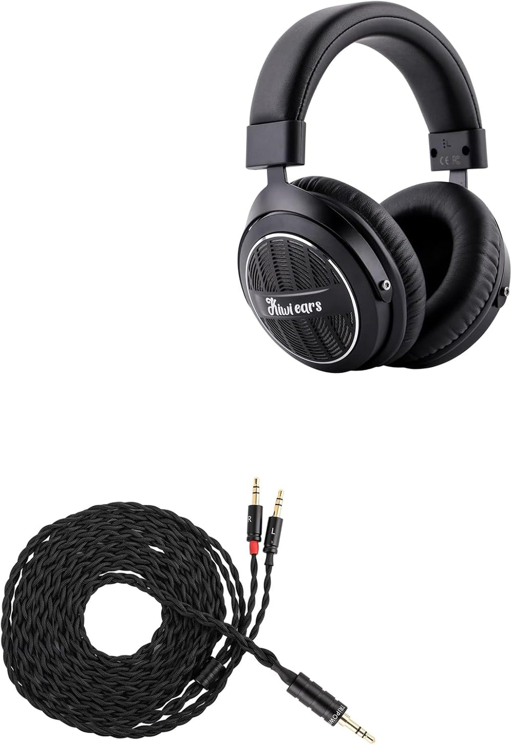 Linsoul Kiwi Ears - Auriculares elipse sobre la oreja, auriculares dinámicos.