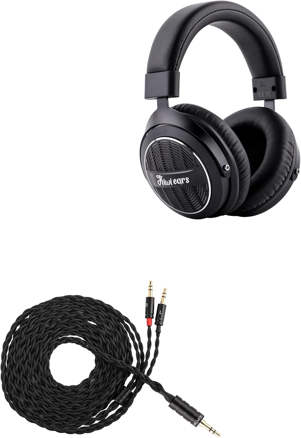 Linsoul Kiwi Ears - Auriculares elipse sobre la oreja, auriculares dinámicos.