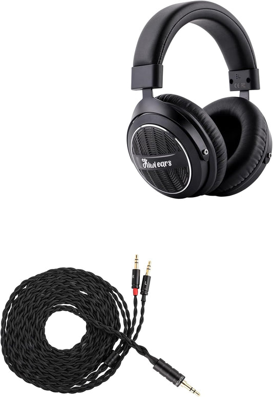 Linsoul Kiwi Ears - Auriculares elipse sobre la oreja, auriculares dinámicos.