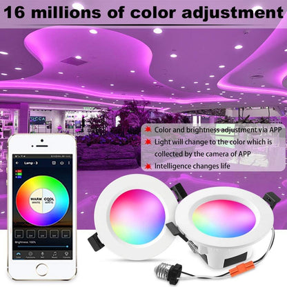 Kit 10 Luces Empotrable Led Smart, 4 Pulgadas, 5w, Control (USADO)