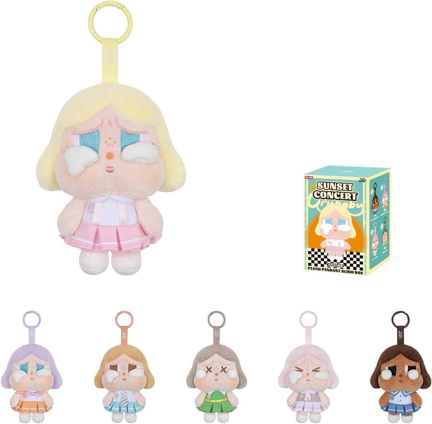 Caja con colgante de felpa, figuras Crybaby, Popmart.(ABIERTO).