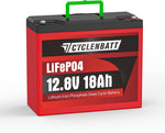 Batería Litio LiFePO4 12.8V 18Ah Recargable Con BMS- Cyclenbatt