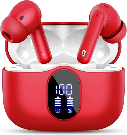 Auriculares Inalámbricos Btootos A90 Bluetooth rojo (USADO)