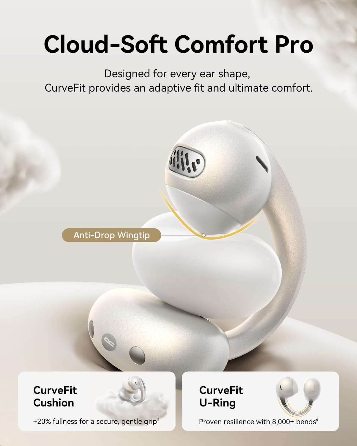 Auriculares abiertos, Baseus Bowie MC1 Pro, Sonido acústico.PEARL