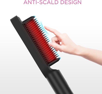 Cepillo Alisador de Cabello con Menos Frizz 4 Configuraciones de Temperatura