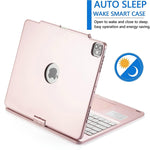 Funda con teclado giratorio, 360°, iPad Pro 12.9" (USADO).