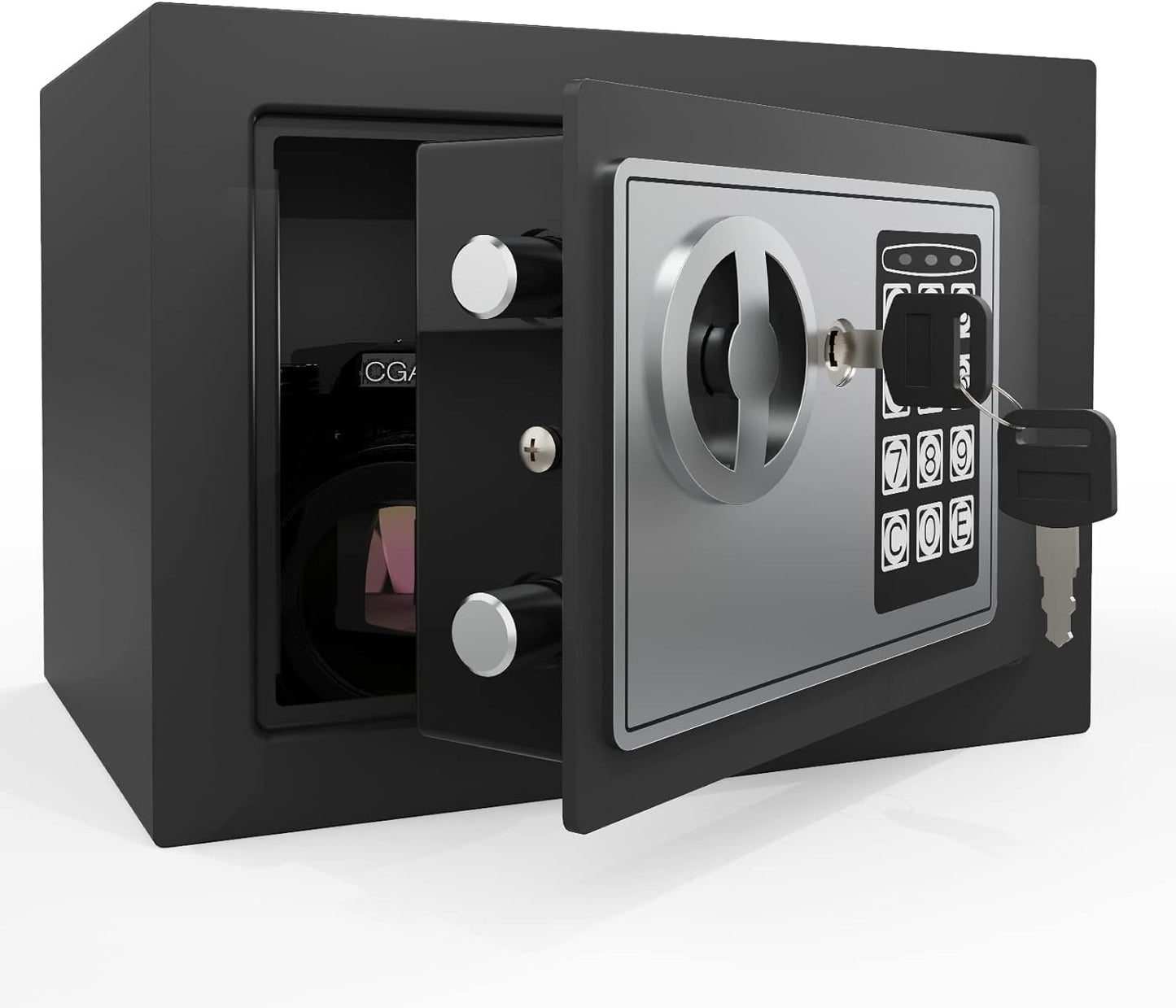 Caja fuerte pequeña con llaves y código Goldenkey