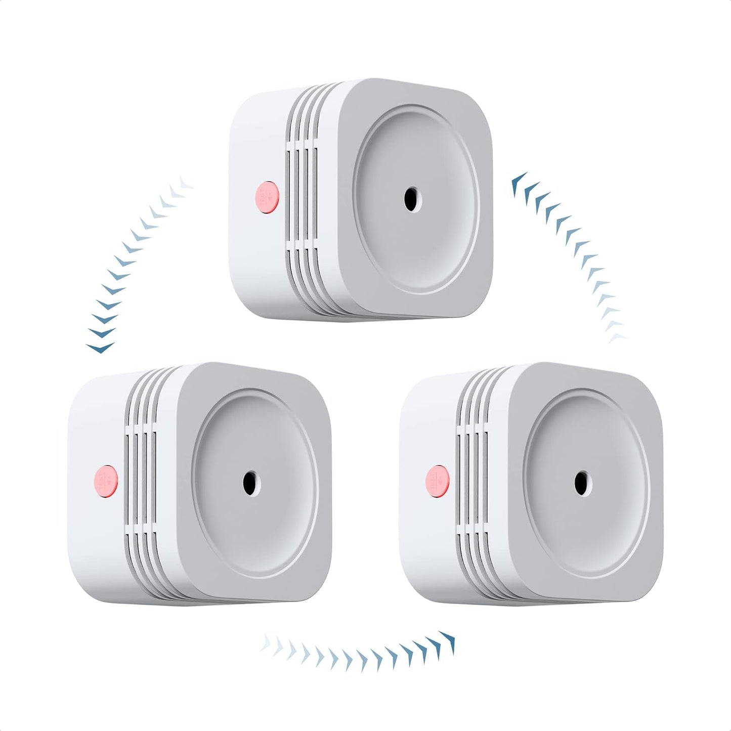 Detector de humo inalámbrico en red, Aegislimk S-RF200, 3 pack.