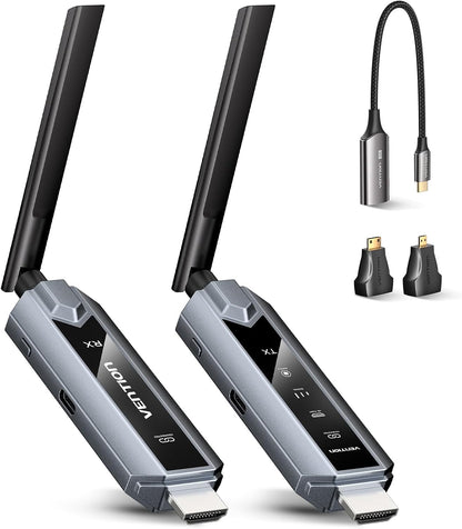 Transmisor Receptor HDMI Inalámbrico VENTION 200M 4K