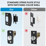 Manija de puerta negra mate resistente 2 PACK TICONN
