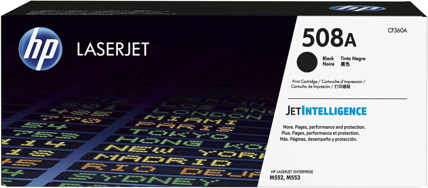 Tóner HP 508A Negro, Laserjet Original, Para M552, M553.(DETALLE)