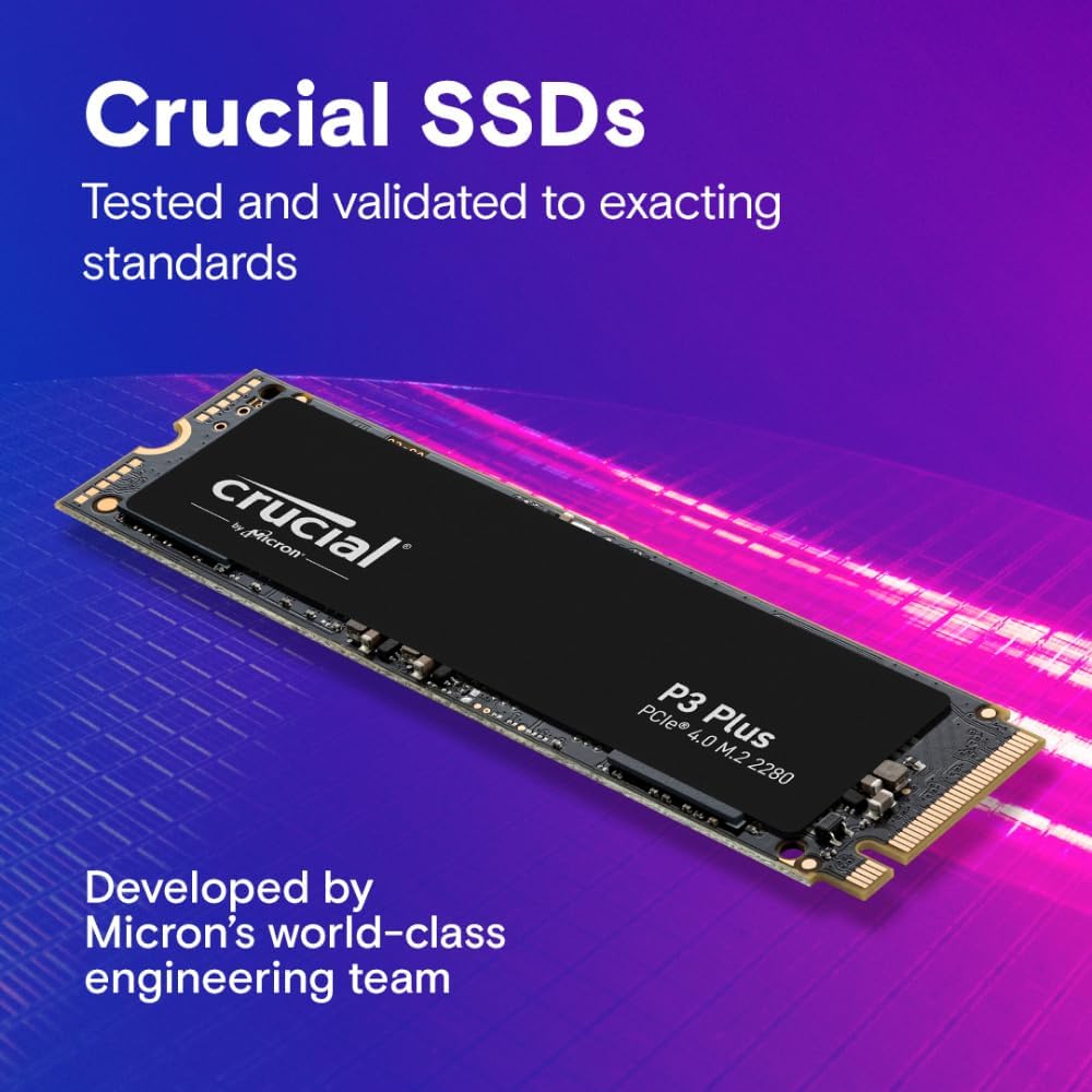 Unidad de estado sólido SSD, Crucial P3 Plus 500GB (USADA).
