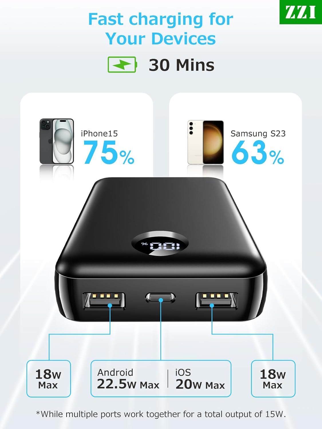 Cargador portátil N7 40 000 mAh carga rápida (USADO)