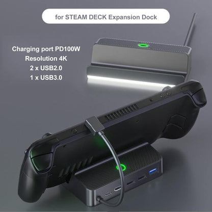 Estación de Acoplamiento para Steam Deck, 5 en 1 Hub, HDMI 2.0