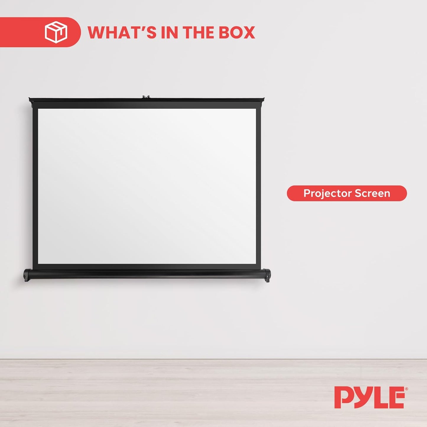 Pantalla portátil para proyector, Liviana y Duradera, PYLE.