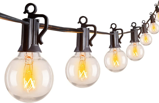Guirnalda de luces G40 para patio exterior de 15,2 mts, 5W.