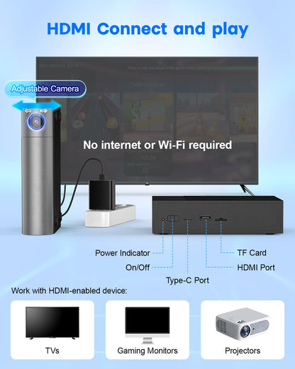 Consola de videojuegos MetFut Motion, juegos físicos, Plug & Play.