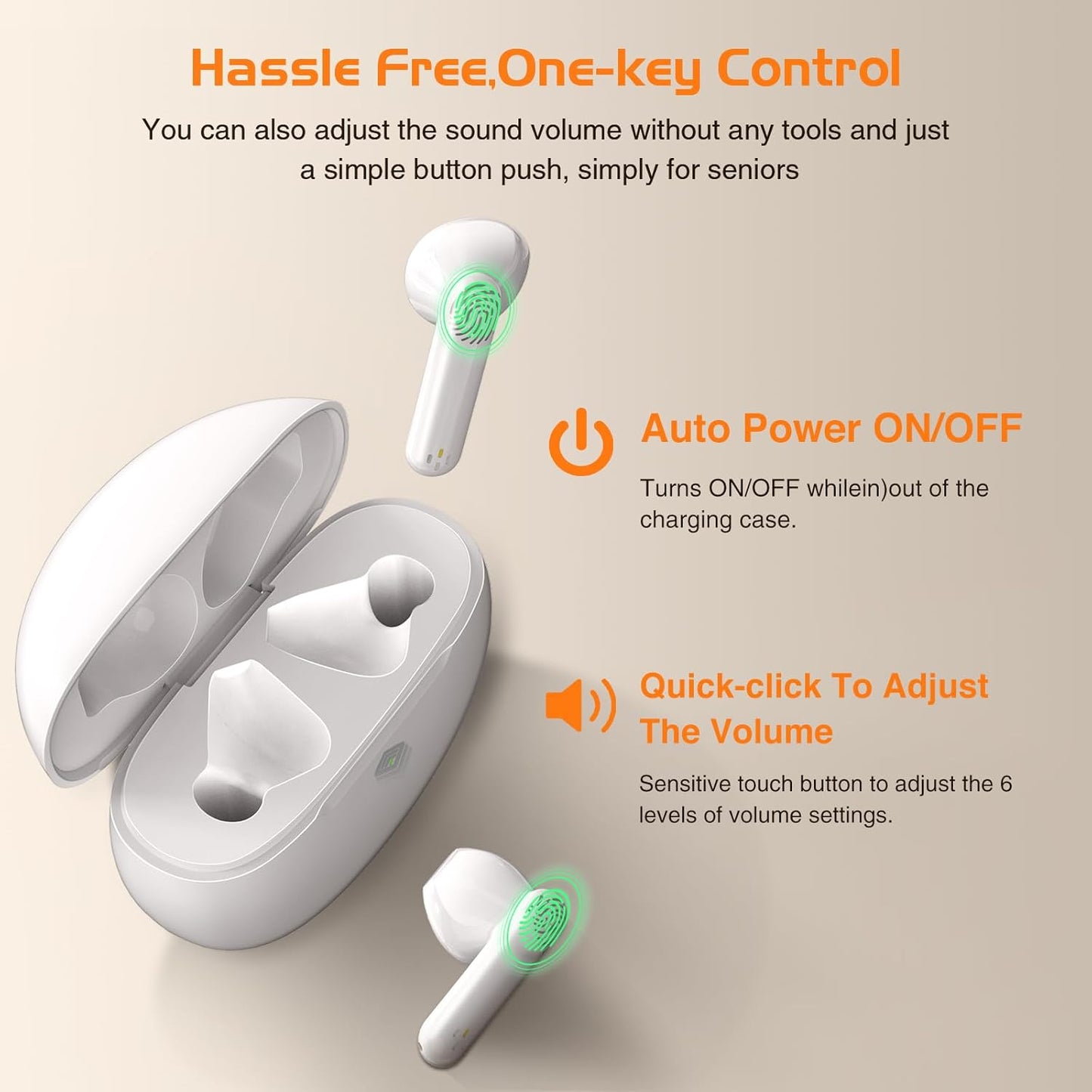 Amplificador auditivo para personas mayores y adultos.