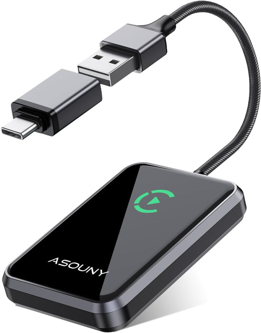 Adaptador inalámbrico CarPlay Plug and Play Asouny
