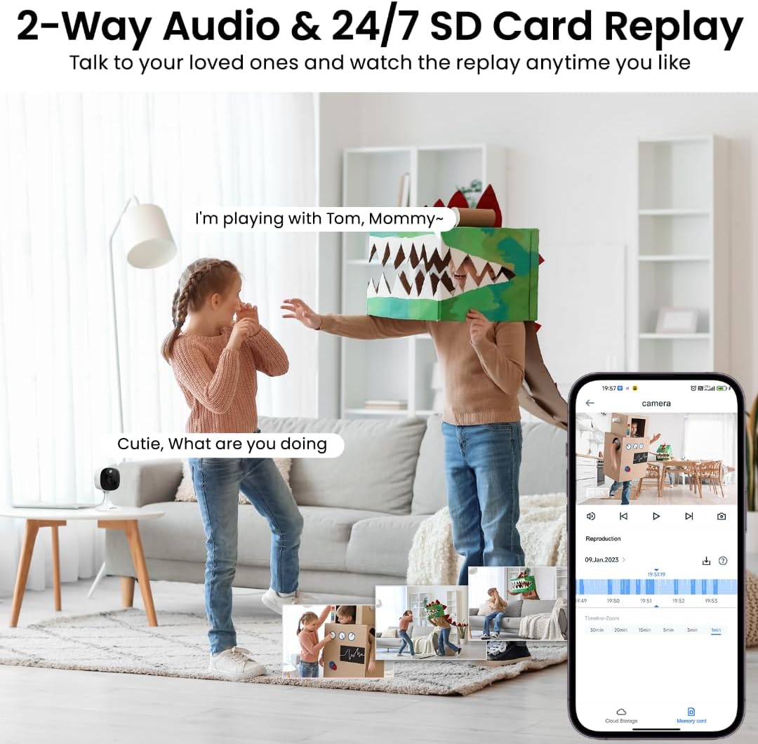 Cámaras 2K para seguridad en el hogar exterior e interior