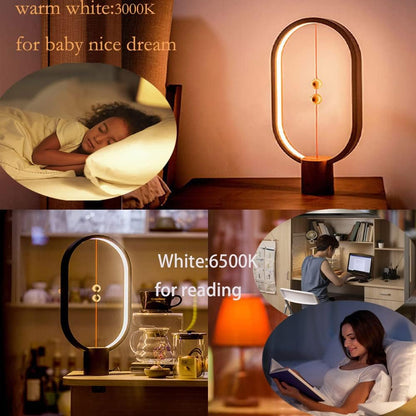 Lámpara de mesa LED con interruptor magnético, Zanwen Li design.