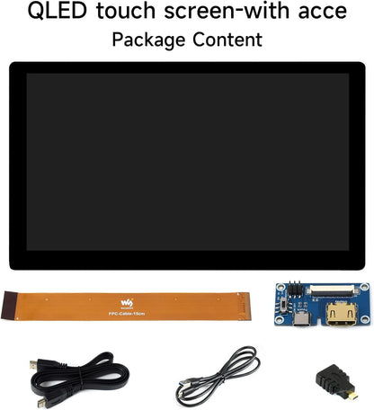 Pantalla integrada OLED Waveshare de 7", 1024 × 600 con función táctil.