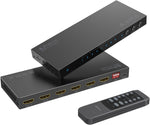 Matriz HDMI 4x2 Portta con extractor de audio y control remoto IR