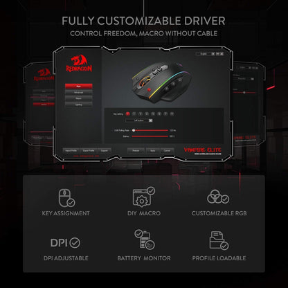 Redragon M686 - Mouse Inalámbrico Para Juegos.