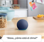 Amazon Echo Dot, bocina Alexa con sonido vibrante, ideal para hogar.
