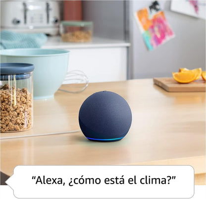 Amazon Echo Dot, bocina Alexa con sonido vibrante, ideal para hogar.
