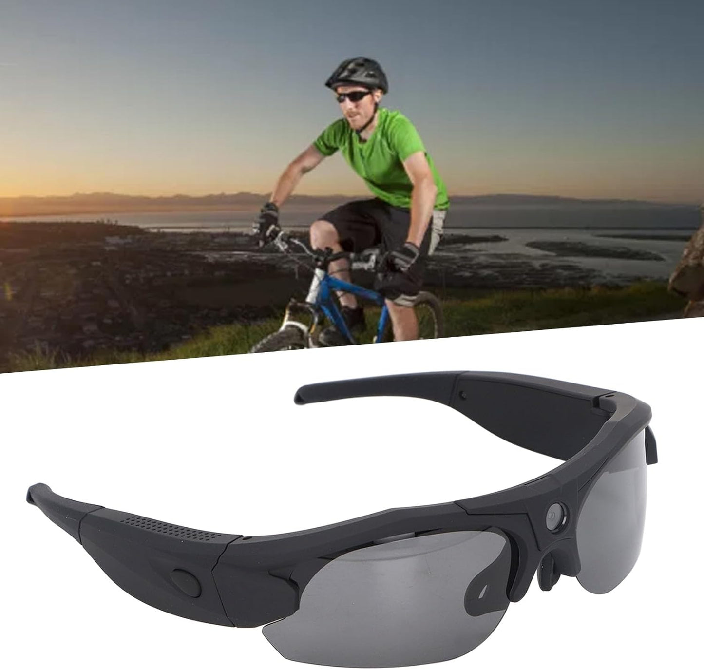Zyyini Gafas de Sol con Cámara, 4K Full HD.